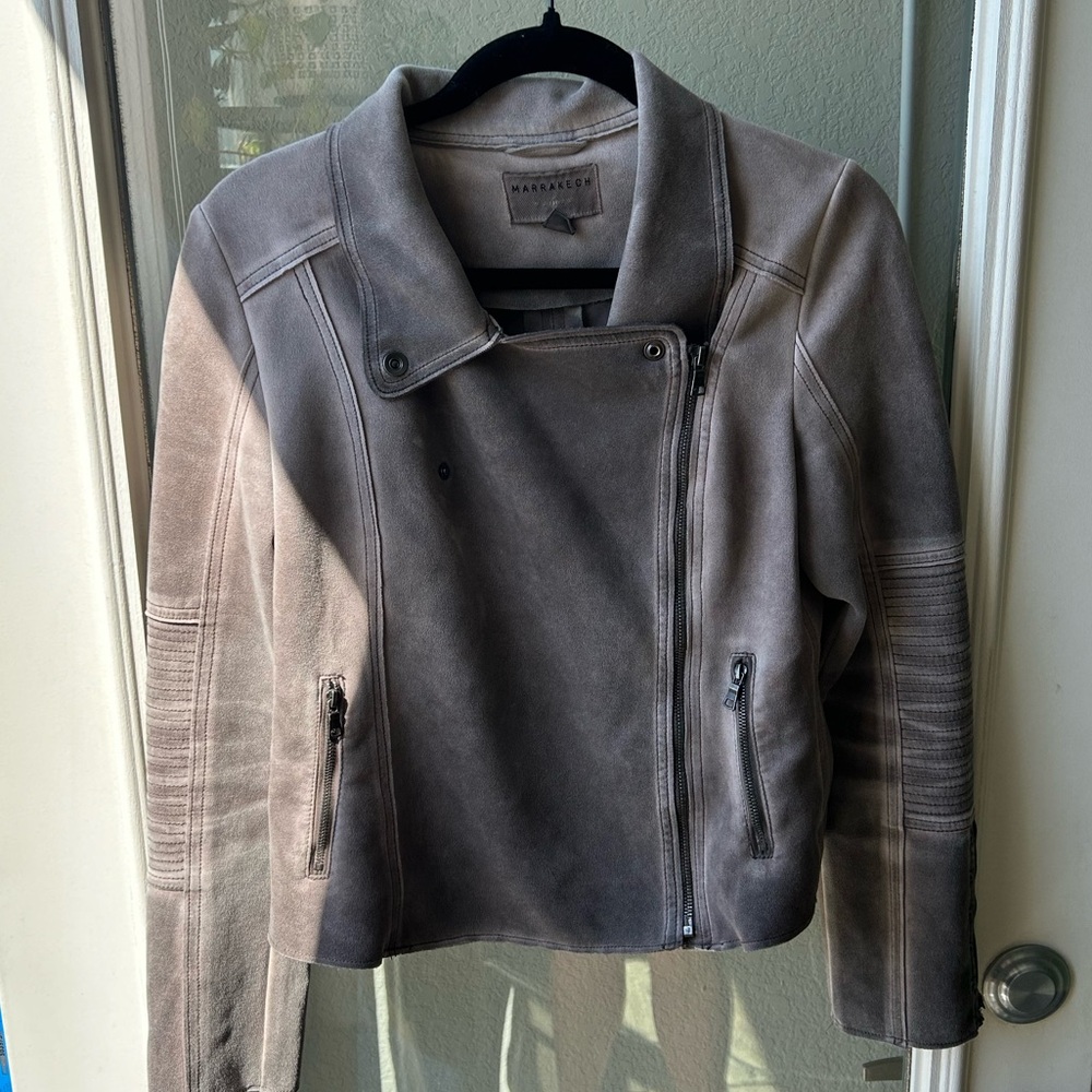 Marrakech Women's Brown Studded Moto Jacket